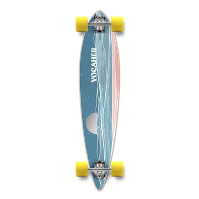 Yocaher Earth Series (Horizon Night) Complete Skateboards Longboard w/BlackWidow Premium 80A Grip Tape Aluminum Truck ABEC-9 Bearing 70mm Skateboard Wheels