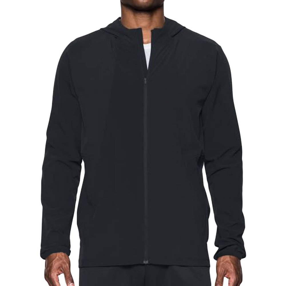 DGKaxiyaHM Men's Training Basketball Quick-Drying Long Sleeve Top Full Zipper Cardigan Relaxed Sport Jacket Stand Collar Coat (Black,Medium)