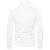 DGKaxiyaHM Men's Turtleneck Fleece T-Shirt Slim Fit Bottoming Shirt Basic Thermal Solid Cozy Pullover Casual Long Sleeve Tops (White,Small) view 3