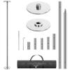 SereneLife Professional Non Slip Dancing Pole Set, Adjustable Height, Adjustable Fitness Pole, Great for Training Dancing and Exercise, Comes with Complete Set of Accessories, Easy Setup view 1
