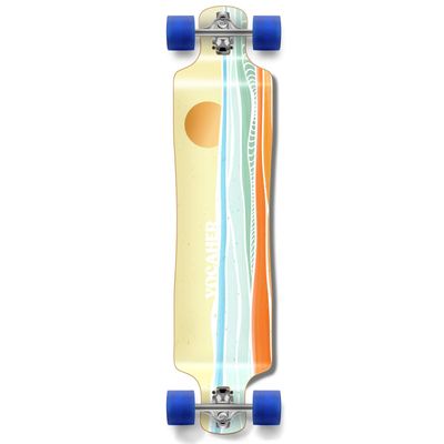 Yocaher Earth Series (Horizon Day) Complete Skateboards Longboard w/BlackWidow Premium 80A Grip Tape Aluminum Truck ABEC-9 Bearing 70mm Skateboard Wheels
