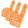 Sotiff 3 Pcs Giant Foam Finger 18 Inch We're Number 1 Foam Hand Cheerleading Pom Pom Cheer Supplies for Football Basketball Soccer Sports Events Team Spirit Games School Business(Orange) view 1
