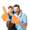 Sotiff 3 Pcs Giant Foam Finger 18 Inch We're Number 1 Foam Hand Cheerleading Pom Pom Cheer Supplies for Football Basketball Soccer Sports Events Team Spirit Games School Business(Orange) view 4