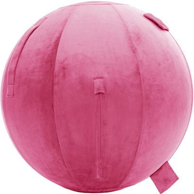 Husband Pillow Exercise Ball Case Cover Only - 85cm/40in, Pink Mirco Plush Soft Cover for Yoga, Pilates, Fitness Balance Stability, Office Ball Chair Seat. Soft & Slip Resistant, Pro Guide