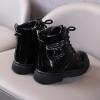 Boys And Girls Ankle Boots Short Boots Toddler Boots Waterpoor Leather Shoes Girls Black Dress Shoes (A, 3.5-4 Years Toddler) view 4
