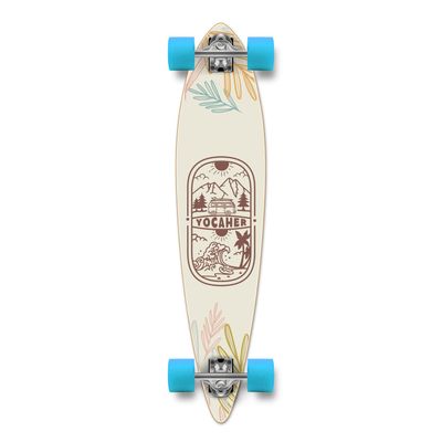 Yocaher Earth Series (Adventure Colored) Complete Skateboards Longboard w/BlackWidow Premium 80A Grip Tape Aluminum Truck ABEC-9 Bearing 70mm Skateboard Wheels