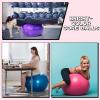Jerify 3 Pcs Exercise Ball Inflatable Yoga Ball for Pregnancy Pilates Core Workout Equipment with Pump and Plug for Chair Fitness Stability Balance Birthing Gym Home Office Support 330lbs(26 Inch) view 3