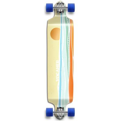 Yocaher Earth Series (Horizon Day) Complete Skateboards Longboard w/BlackWidow Premium 80A Grip Tape Aluminum Truck ABEC-9 Bearing 70mm Skateboard Wheels