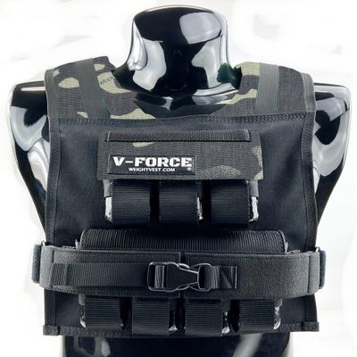 35 lb. V-Force Weighted Vest (Black Multi Cam)