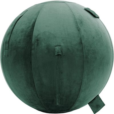 Husband Pillow Exercise Ball Case Cover Only - 85cm/40in, Dark Green Mirco Plush Soft Cover for Yoga, Pilates, Fitness Balance Stability, Office Ball Chair Seat. Soft & Slip Resistant, Pro Guide
