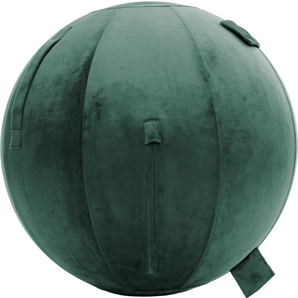 Husband Pillow Exercise Ball Case Cover Only - 85cm/40in, Dark Green Mirco Plush Soft Cover for Yoga, Pilates, Fitness Balance Stability, Office Ball Chair Seat. Soft & Slip Resistant, Pro Guide