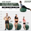 Husband Pillow Exercise Ball Case Cover Only - 85cm/40in, Dark Green Mirco Plush Soft Cover for Yoga, Pilates, Fitness Balance Stability, Office Ball Chair Seat. Soft & Slip Resistant, Pro Guide view 2