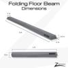 Z-Athletic Gymnastics Training Foldable Foam 8-Foot Floor Balance Beam for Kids, Dark Grey view 3