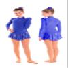 SKATE GURU SAGESTER # 163 / Italy Hand-Made/Figure Ice Skating Dress/Size: XS, Blue view 1