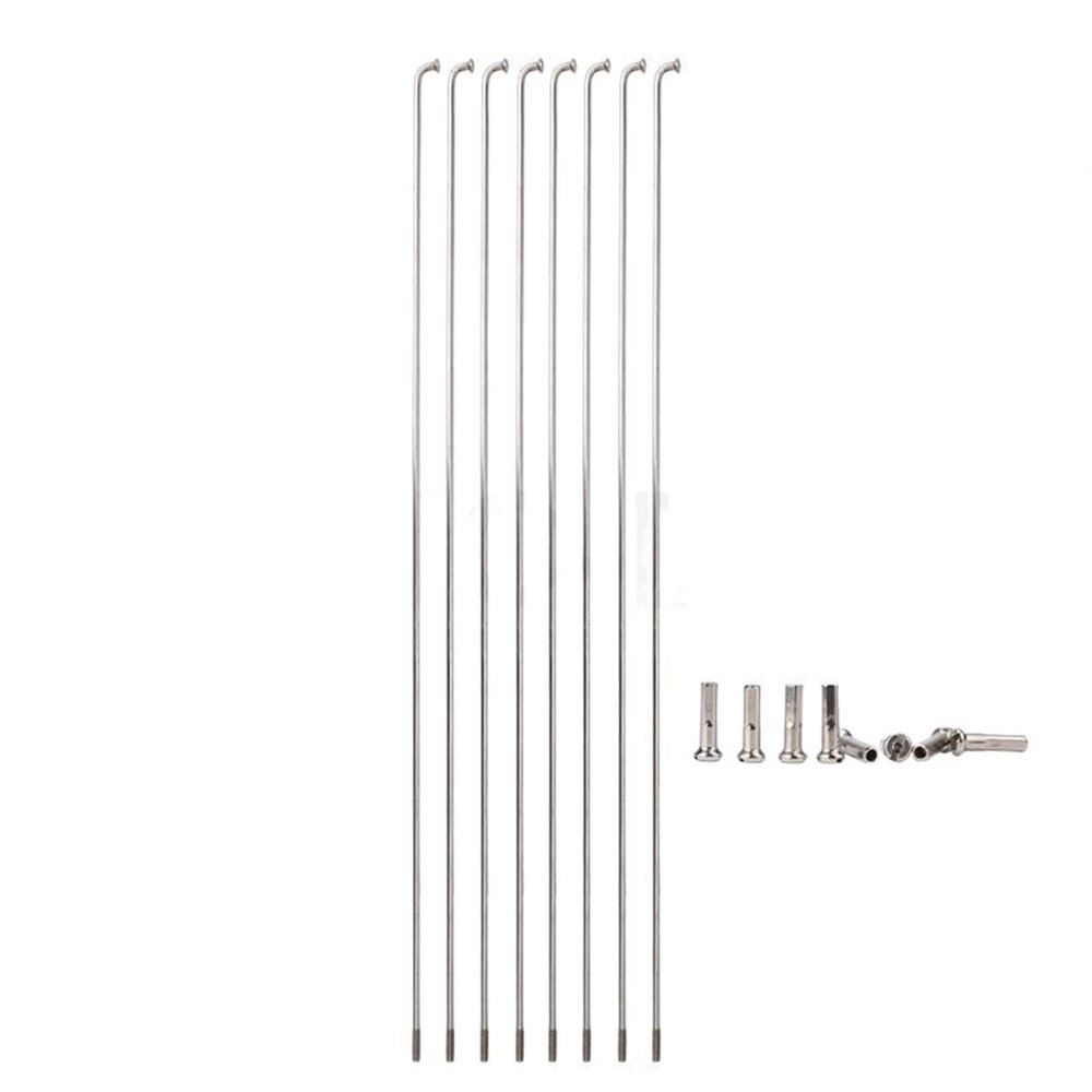 20pcs 14G J-Bend Stainless Steel Spokes 260/261/271/273/291/293mm and 16mm Long Connector Road Bike (Color : 273mm)