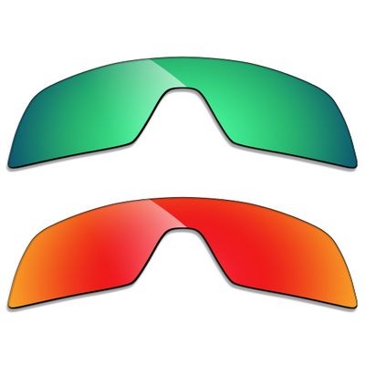 Alphax 2 Pair Polarized Replacement Lenses for Oakley Sutro OO9406 Sunglasses- Red+Green