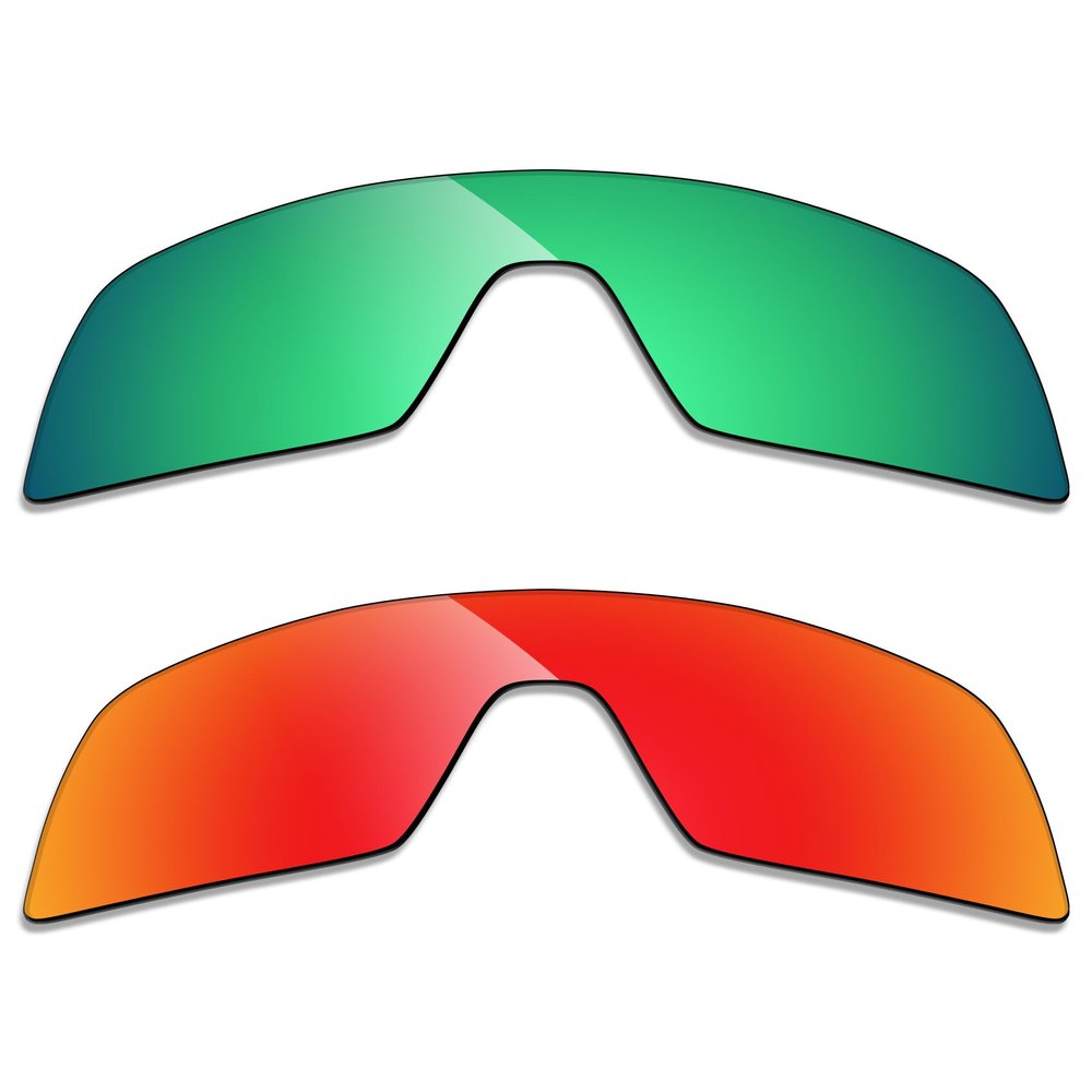 Alphax 2 Pair Polarized Replacement Lenses for Oakley Sutro OO9406 Sunglasses- Red+Green