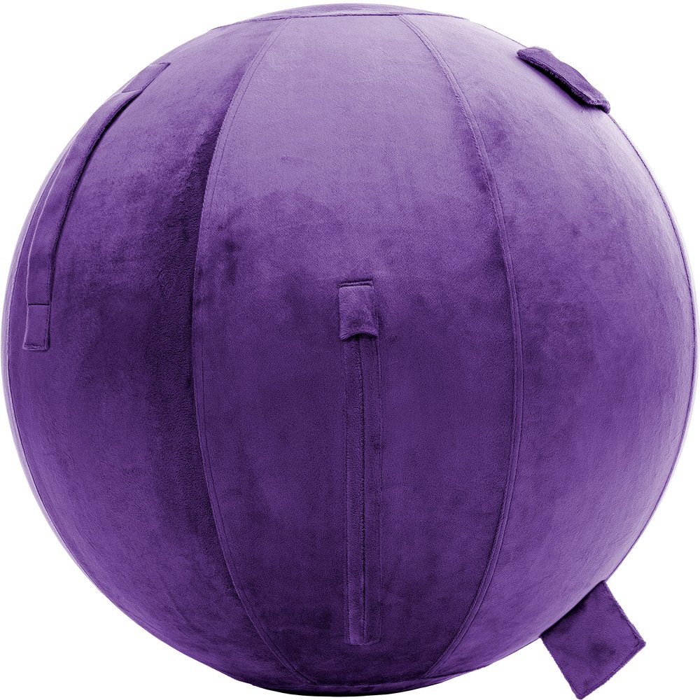 Husband Pillow Exercise Ball Case Cover Only - 85cm/40in, Purple Mirco Plush Soft Cover for Yoga, Pilates, Fitness Balance Stability, Office Ball Chair Seat. Soft & Slip Resistant, Pro Guide