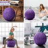 Husband Pillow Exercise Ball Case Cover Only - 85cm/40in, Purple Mirco Plush Soft Cover for Yoga, Pilates, Fitness Balance Stability, Office Ball Chair Seat. Soft & Slip Resistant, Pro Guide view 4