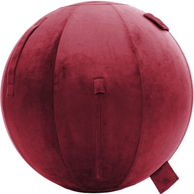 Husband Pillow Exercise Ball Case Cover Only - 65cm/26in, Maroon Mirco Plush Soft Cover for Yoga, Pilates, Fitness Balance Stability, Office Ball Chair Seat. Soft & Slip Resistant, Pro Guide