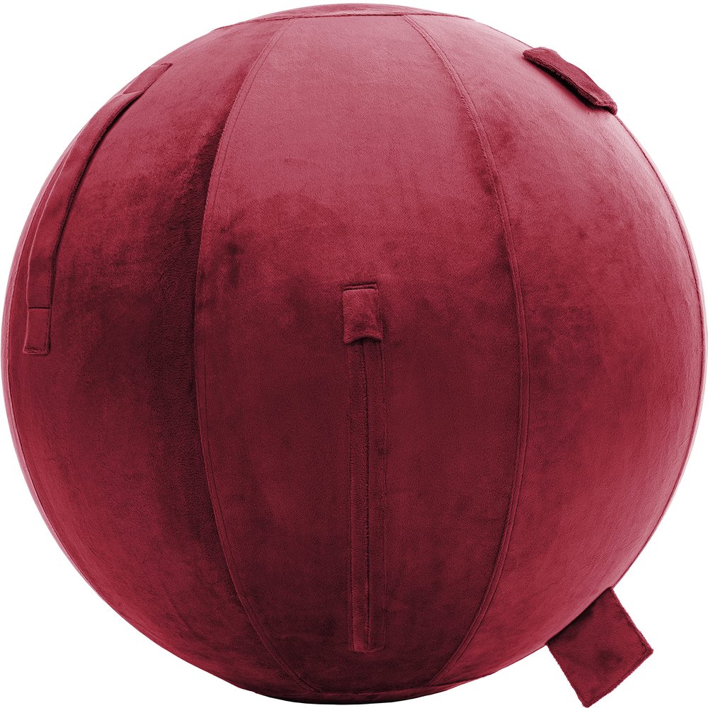 Husband Pillow Exercise Ball Case Cover Only - 65cm/26in, Maroon Mirco Plush Soft Cover for Yoga, Pilates, Fitness Balance Stability, Office Ball Chair Seat. Soft & Slip Resistant, Pro Guide
