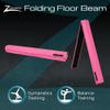 Z-Athletic Gymnastics Training Foldable Foam 8-Foot Floor Balance Beam for Kids, Pink view 2