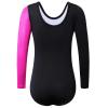 BAOHULU Leotards for Girls Gymnastics Toddler Shiny Diamond Metallic Athletic Bodysuit B183_BlackHotPink_6A view 2