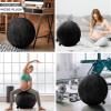 Husband Pillow Exercise Ball Case Cover Only - 85cm/40in, Black Mirco Plush Soft Cover for Yoga, Pilates, Fitness Balance Stability, Office Ball Chair Seat. Soft & Slip Resistant, Pro Guide view 4
