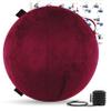 Husband Pillow Exercise Ball 65cm/26in, Mauve Purple Microsuede Leather Cover with Manaul Pump for Yoga, Pilates, Fitness Balance Stability, Office Ball Chair Seat. Soft & Slip Resistant, Pro Guide view 1