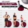 Husband Pillow Exercise Ball 65cm/26in, Mauve Purple Microsuede Leather Cover with Manaul Pump for Yoga, Pilates, Fitness Balance Stability, Office Ball Chair Seat. Soft & Slip Resistant, Pro Guide view 4