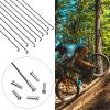 10 Pack Diameter 2mm Bike Spokes with Nipples Stainless Steel Mountain Road Bike High Strength Spoke Line Bike Parts (Color : 282MM) view 3