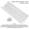 10 Pack Diameter 2mm Bike Spokes with Nipples Stainless Steel Mountain Road Bike High Strength Spoke Line Bike Parts (Color : 282MM) view 4