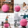 Exercise Ball 65cm/26in, Maroon Mirco Plush Soft Cover with Manaul Pump For Yoga, Pilates, Fitness Balance Stability, Office Ball Chair Seat. Soft & Slip Resistant, Pro Guide view 4