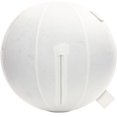 Husband Pillow Exercise Ball Case Cover Only - 85cm/40in, White Mirco Plush Soft Cover for Yoga, Pilates, Fitness Balance Stability, Office Ball Chair Seat. Soft & Slip Resistant, Pro Guide