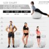 Husband Pillow Exercise Ball Case Cover Only - 85cm/40in, White Mirco Plush Soft Cover for Yoga, Pilates, Fitness Balance Stability, Office Ball Chair Seat. Soft & Slip Resistant, Pro Guide view 2