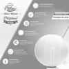 Husband Pillow Exercise Ball Case Cover Only - 85cm/40in, White Mirco Plush Soft Cover for Yoga, Pilates, Fitness Balance Stability, Office Ball Chair Seat. Soft & Slip Resistant, Pro Guide view 3