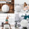 Husband Pillow Exercise Ball Case Cover Only - 85cm/40in, White Mirco Plush Soft Cover for Yoga, Pilates, Fitness Balance Stability, Office Ball Chair Seat. Soft & Slip Resistant, Pro Guide view 4