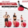 Husband Pillow Exercise Ball Case Cover Only - 65cm/26in, Red Mirco Plush Soft Cover for Yoga, Pilates, Fitness Balance Stability, Office Ball Chair Seat. Soft & Slip Resistant, Pro Guide view 2