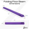 Z-Athletic Gymnastics Training Foldable Foam 8-Foot Floor Balance Beam for Kids, Purple view 3