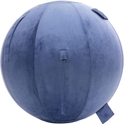 Husband Pillow Exercise Ball Case Cover Only - 65cm/26in, Dark Blue Mirco Plush Soft Cover for Yoga, Pilates, Fitness Balance Stability, Office Ball Chair Seat. Soft & Slip Resistant, Pro Guide