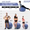 Husband Pillow Exercise Ball Case Cover Only - 65cm/26in, Dark Blue Mirco Plush Soft Cover for Yoga, Pilates, Fitness Balance Stability, Office Ball Chair Seat. Soft & Slip Resistant, Pro Guide view 2