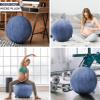 Husband Pillow Exercise Ball Case Cover Only - 65cm/26in, Dark Blue Mirco Plush Soft Cover for Yoga, Pilates, Fitness Balance Stability, Office Ball Chair Seat. Soft & Slip Resistant, Pro Guide view 4