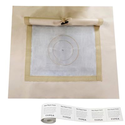 DANCHEL OUTDOOR Canvas Stove Jack with Waterproof Repair Patch for Fire Resistant Seal Hole for Canvas Wall Tent Camping, Hot Tent Stove Jack Kit for Chimney Accessories