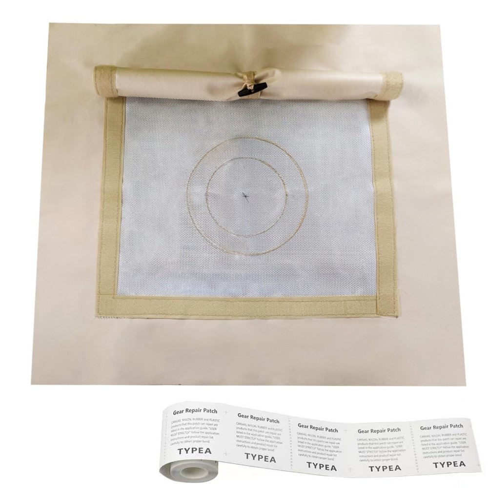DANCHEL OUTDOOR Canvas Stove Jack with Waterproof Repair Patch for Fire Resistant Seal Hole for Canvas Wall Tent Camping, Hot Tent Stove Jack Kit for Chimney Accessories