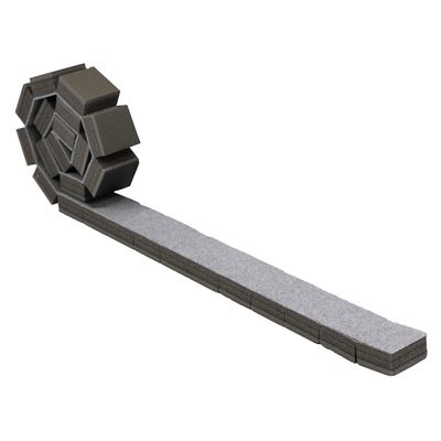 Z Athletic Gymnastics Roll-Up Balance Beam, Grey