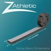 Z Athletic Gymnastics Roll-Up Balance Beam, Grey view 3
