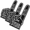 Sotiff 3 Pcs Giant Foam Finger 18 Inch We're Number 1 Foam Hand Cheerleading Pom Pom Cheer Supplies for Football Basketball Soccer Sports Events Team Spirit Games School Business(Black) view 1