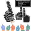 Sotiff 3 Pcs Giant Foam Finger 18 Inch We're Number 1 Foam Hand Cheerleading Pom Pom Cheer Supplies for Football Basketball Soccer Sports Events Team Spirit Games School Business(Black) view 3