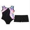 dPois Kids Girls Gymnastics Dance Leotard with Boyshorts Set Biketards Athletic Ballet Unitard Tracksuits Colorful Heart 3-4 Years view 3