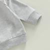Toddler Baby Boy Clothes Solid Color Long Sleeve Crewneck Sweatshirt Top Casual Pants Set 2Pcs Fall Winter Outfits (Grey & Coffee, 2-3 Years) view 4